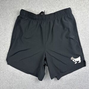 GOAT USA Black Athletic Men's Shorts Elastic Waist Drawstring Size Medium
